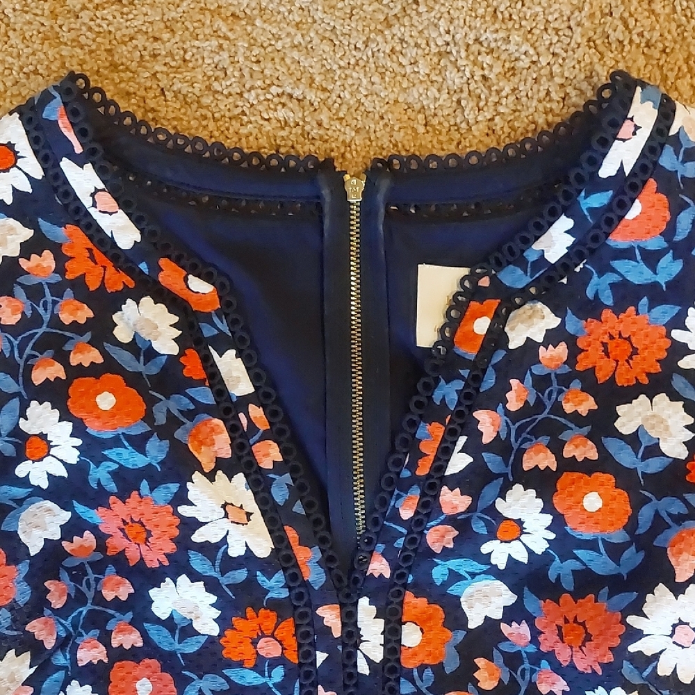Kate Spade Black and Red Floral Midi Dress - Picture 4 of 10
